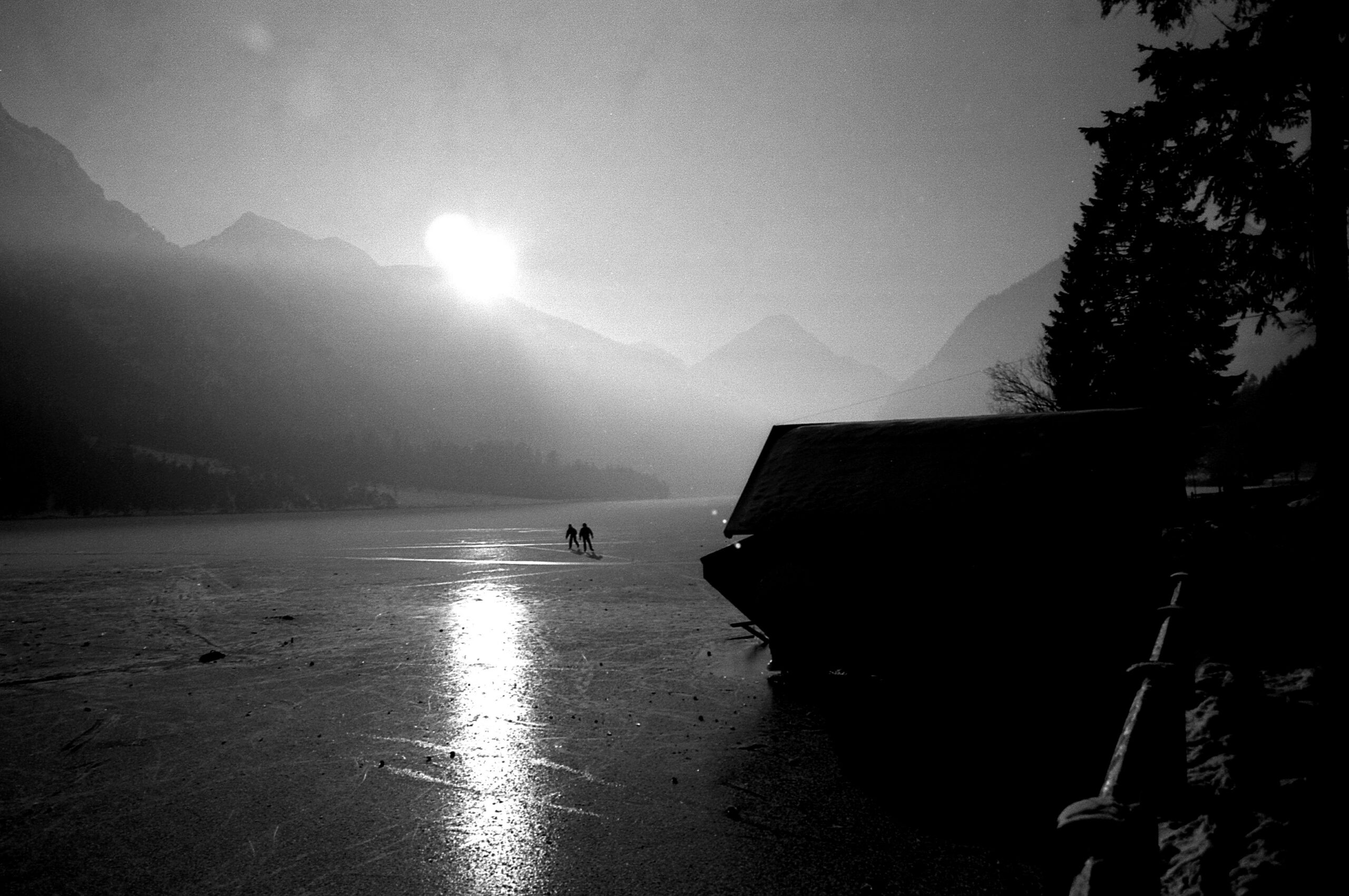 Skaters on Lake Plansee